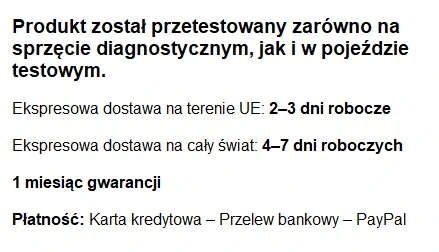 szybka wysyłka sterownika silnika 